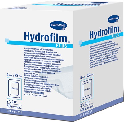 HYDROFILM Plus Transparentverband 5x7,2 cm 50 St Verband