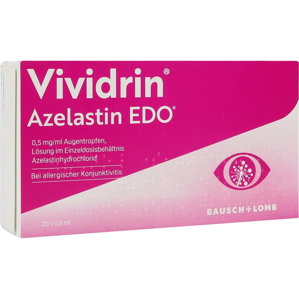 Vividrin Azelastin EDO Akuthilfe bei Heuschnupfen und Allergien 20X0.6 ml Augentropfen