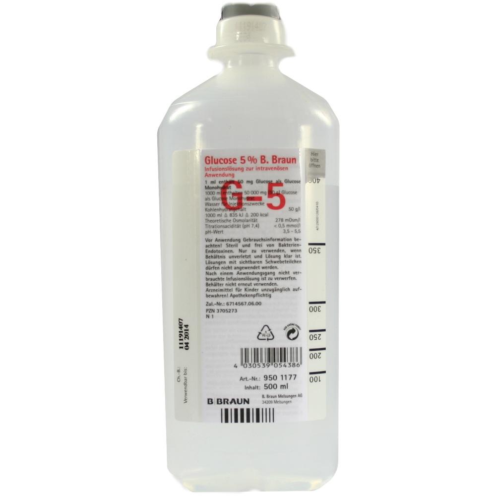 GLUCOSE 5% B.Braun Ecoflac Plus 500 ml Infusionslösung