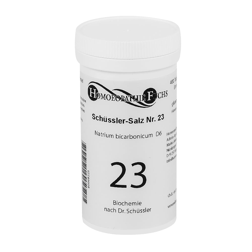 HOMOEOPATHIEFUCHS Schüssler-Salz Nummer 23 Natrium bicarbonicum D6 Biochemie 400 St Tabletten