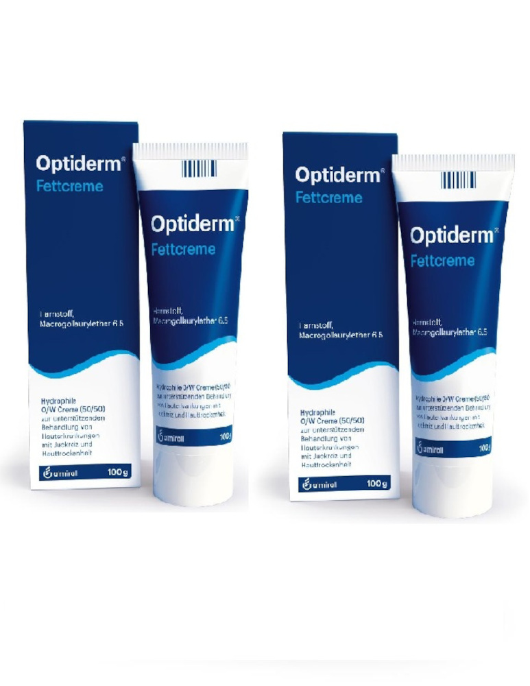 Optiderm Fettcreme bei Juckreiz und trockener Haut 2X100 g Creme 2X100 g
