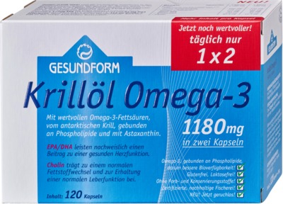 GESUNDFORM Krillöl 1180 mg Antarktis Kapseln 120 St Kapseln