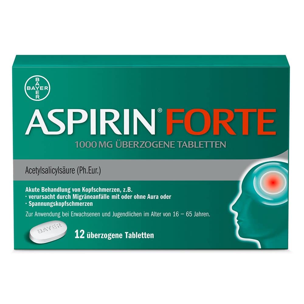 ASPIRIN FORTE 12 St Überzogene Tabletten 12 St