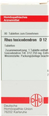RHUS TOXICODENDRON D 12 Tabletten 80 St Tabletten