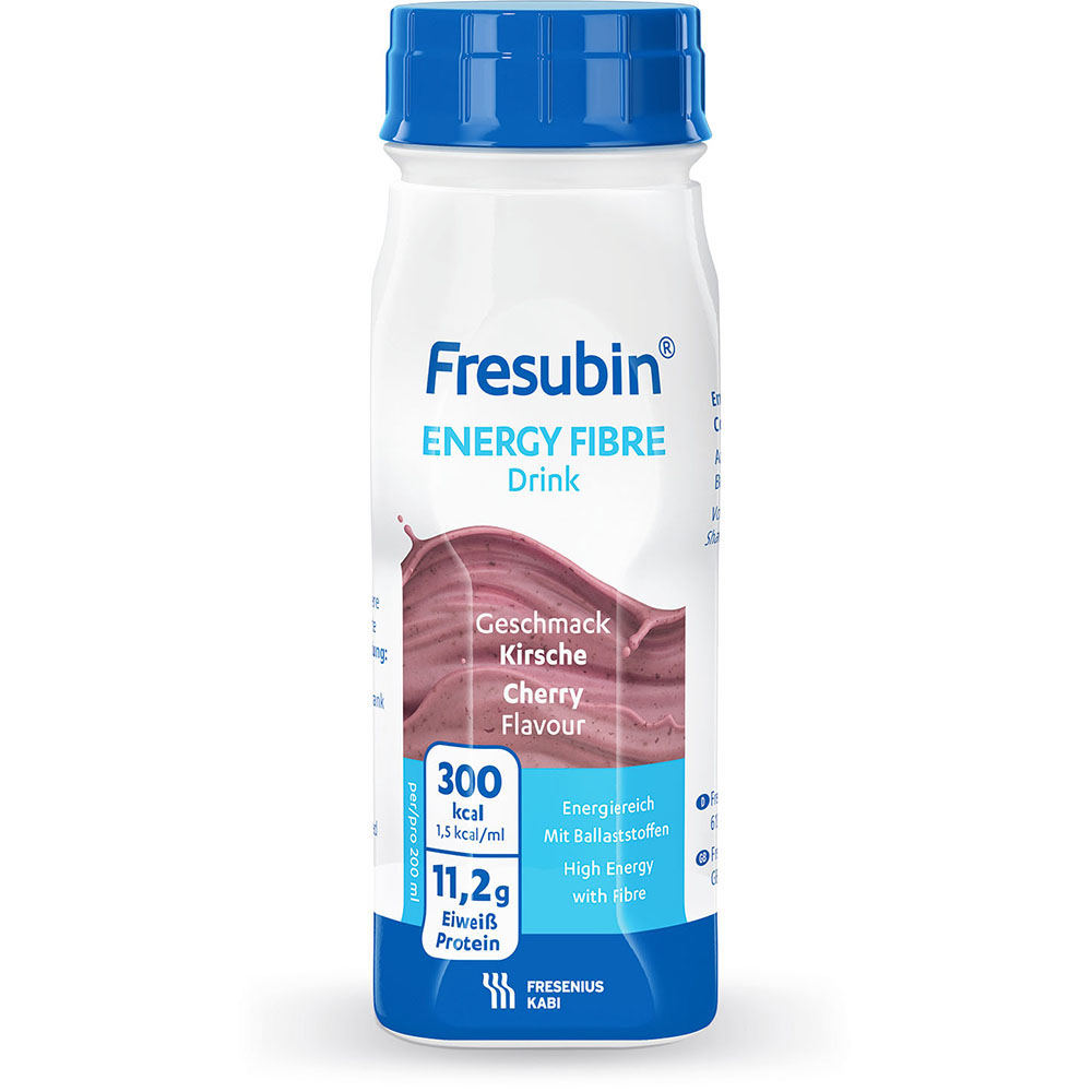 Fresubin Energy Fibre Trinknahrung Kirsche 4X200 ml Lösung