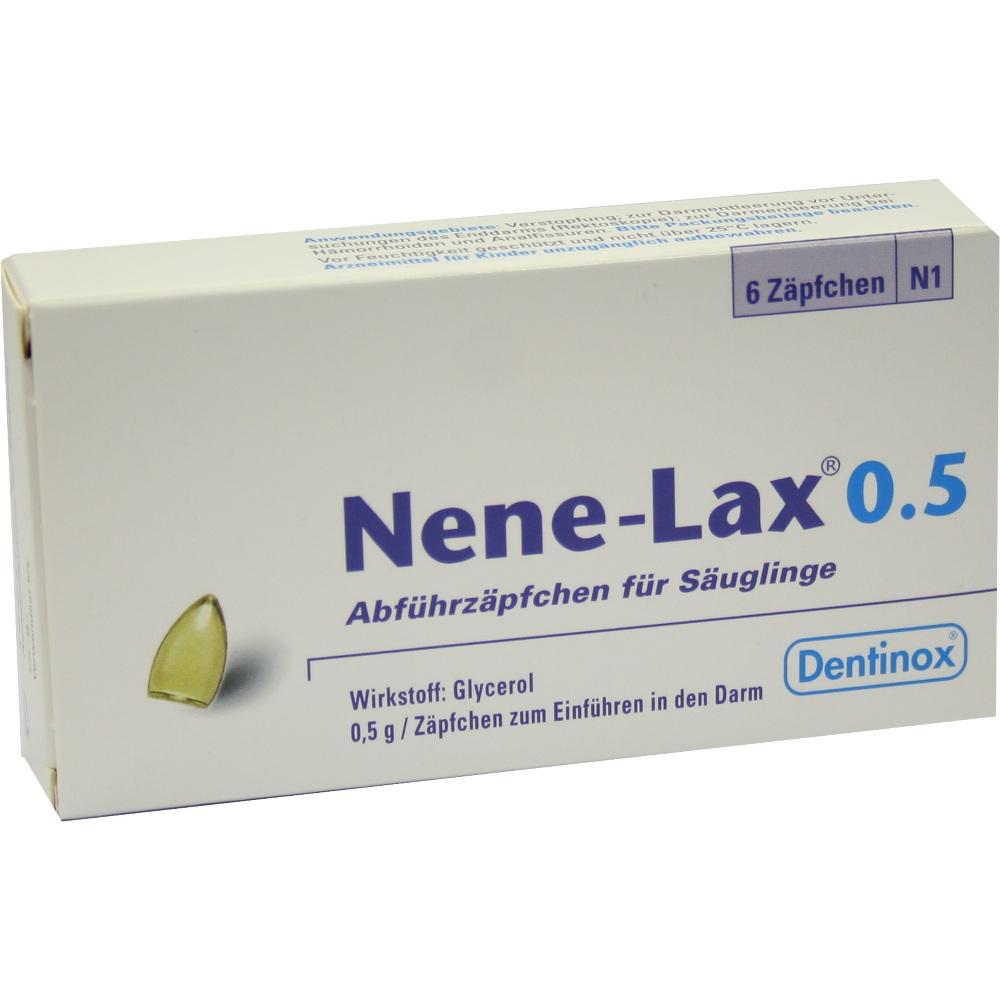 Nene-Lax 0,5 für Säuglinge 6 St Säuglings-Suppositorien