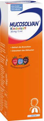 MUCOSOLVAN Kindersaft - Schleimlöser bei Husten 250 ml Lösung zum Einnehmen