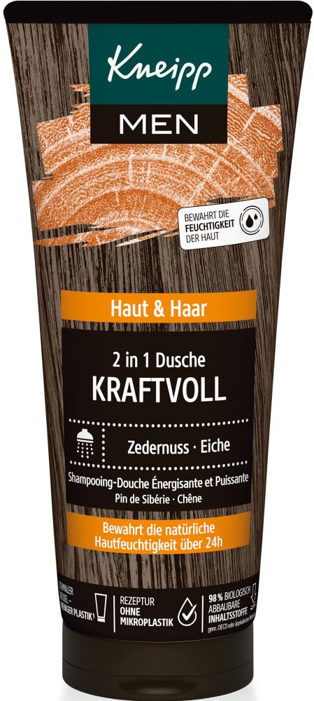 Kneipp MEN Haut & Haar 2 in 2 Dusche KRAFTVOLL 200 ml Duschgel