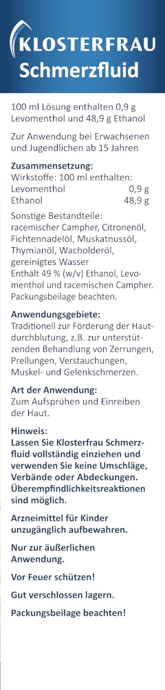 KLOSTERFRAU Schmerzfluid Spray 150 ml Lösung