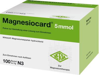 Magnesiocard 5 mmol Pulver 100 St Pulver zur Herstellung einer Lösung zum Einnehmen