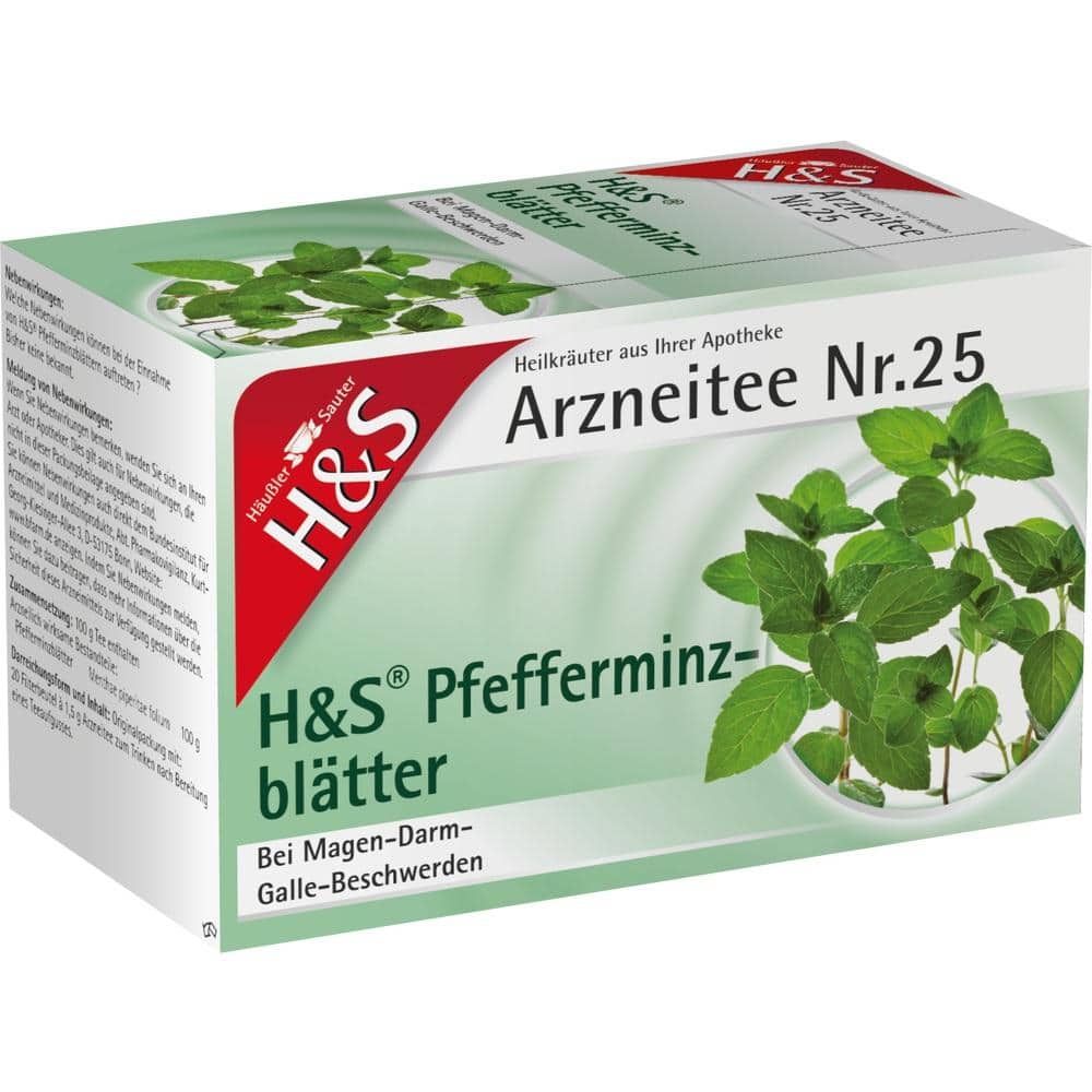 H&S Arzneitee Pfefferminzblätter 20X1.5 g Filterbeutel