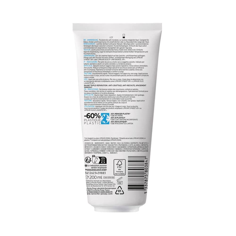 LA ROCHE-POSAY LIPIKAR BAUME LIGHT AP+M 200 ml Lotion