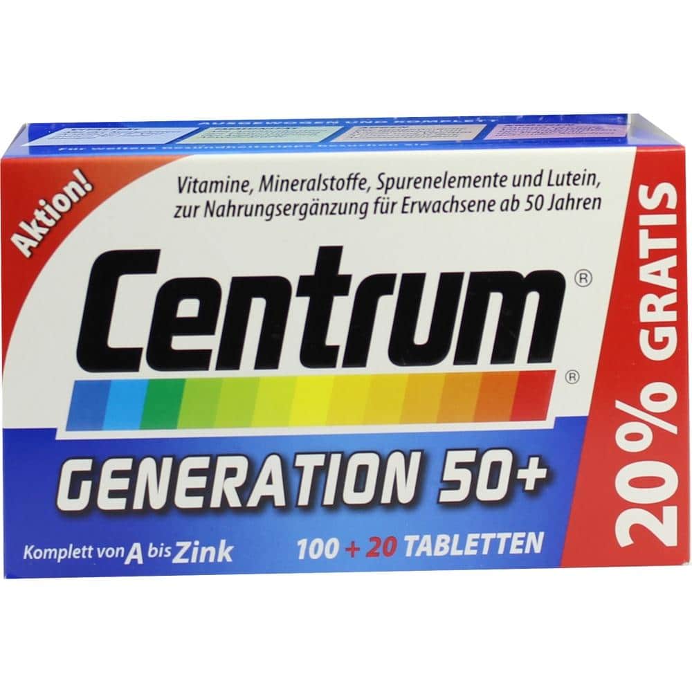 Centrum Gen.50+ A-Zink+FloraGlo Lutein Caplette 100 St Tabletten