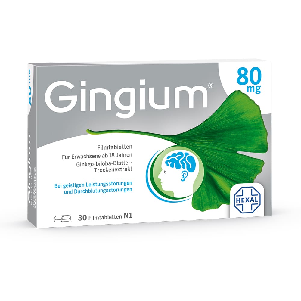 Gingium 80 mg 30 St Filmtabletten