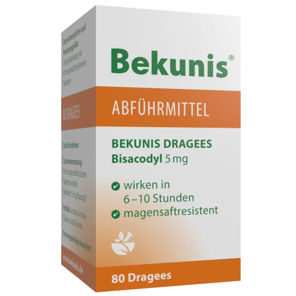 Bekunis Dragees Bisacodyl 5mg 80 St Tabletten magensaftresistent