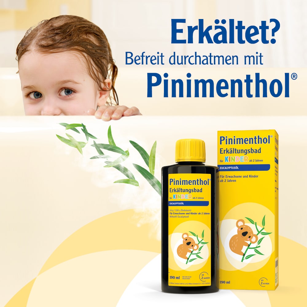 Pinimenthol Erkältungsbad für Kinder ab 2 Jahren - mit Eucalyptusöl 190 ml Bad