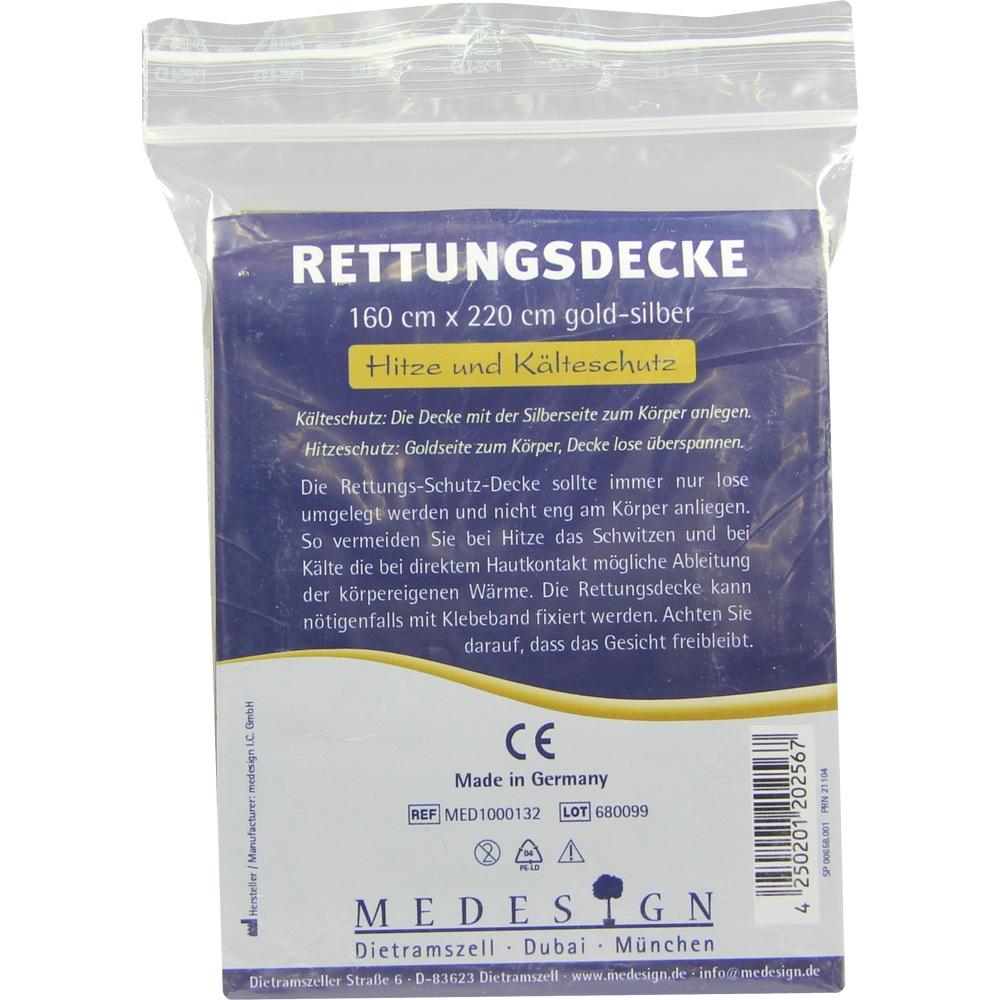 RETTUNGSDECKE 160x210 cm gold/silber 1 St