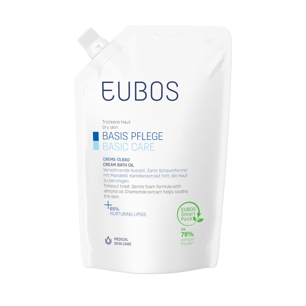 EUBOS MED BASISPFLEGE CREME ÖLBAD Nachfüllbeutel 400 ml Bad
