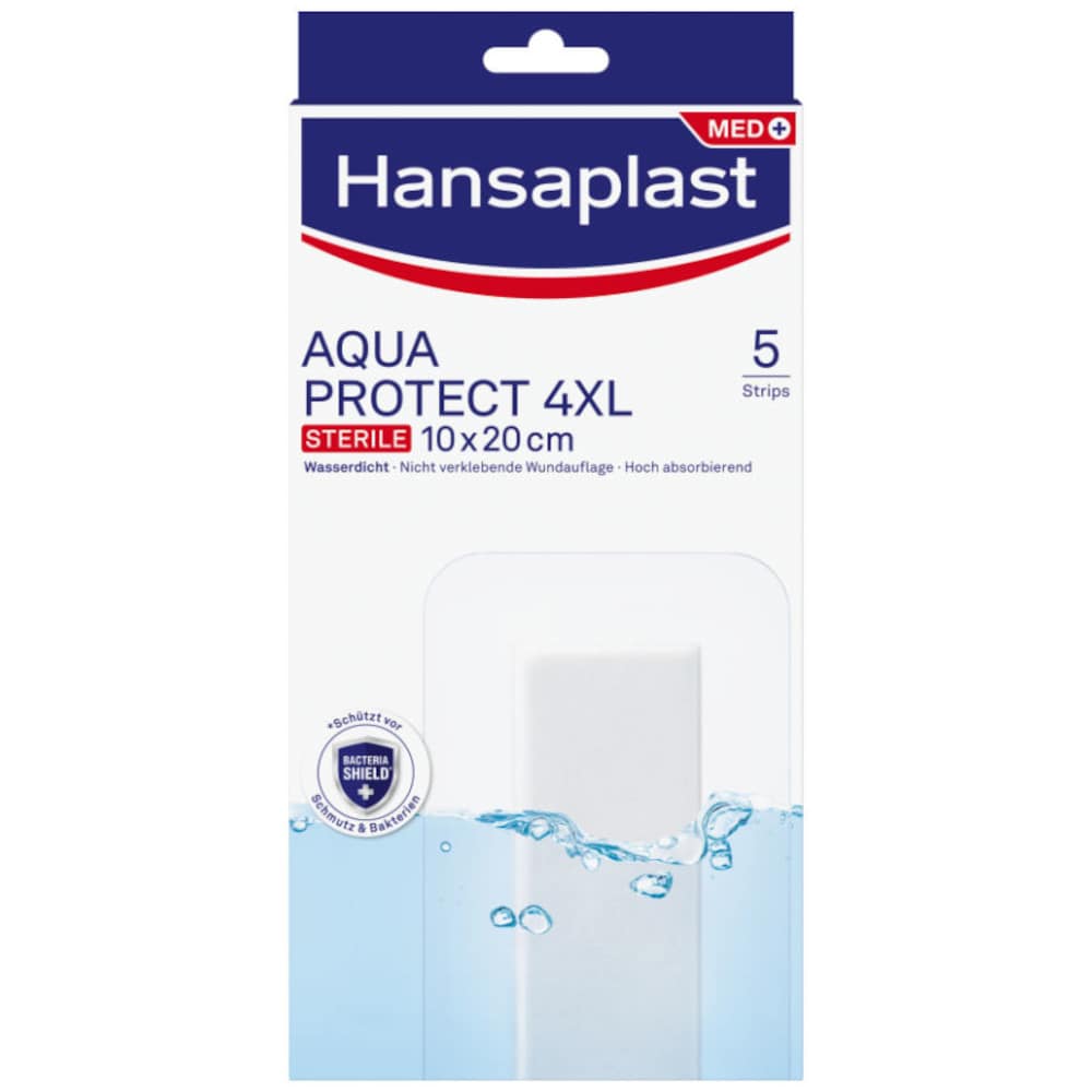 Hansaplast AQUA PROTECT 4XL STERILE 10 x 20 cm 5 St Pflaster