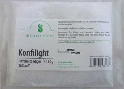 Konfilight Hitzebeständiger Süßstoff 30 g Pulver