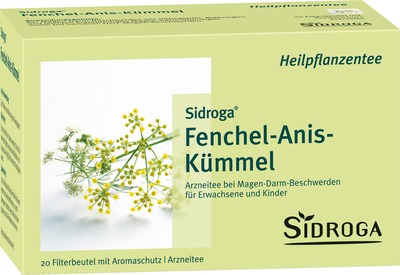 SIDROGA Fenchel Anis Kümmel Tee Filterbeutel 20X2.0 g Tee