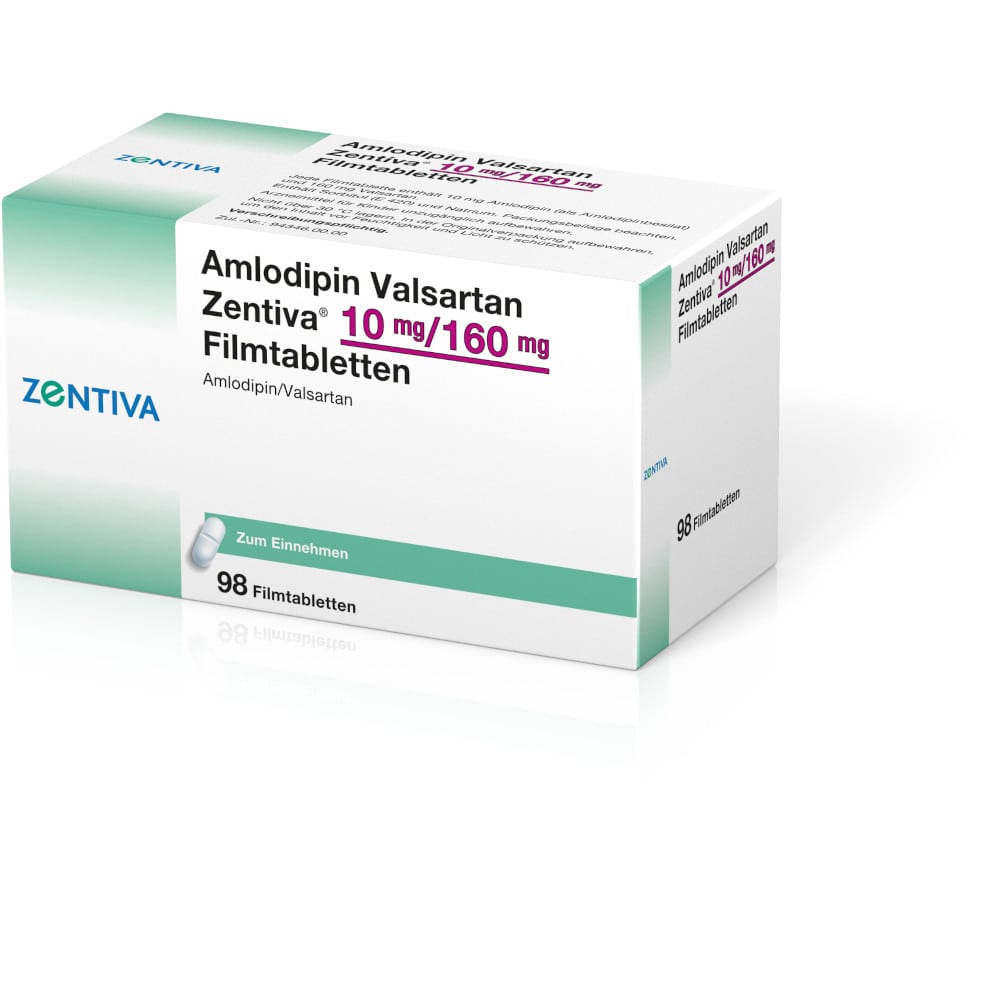 Amlodipin Valsartan Zentiva 10 mg/160 mg Filmtabletten 98 St Filmtabletten