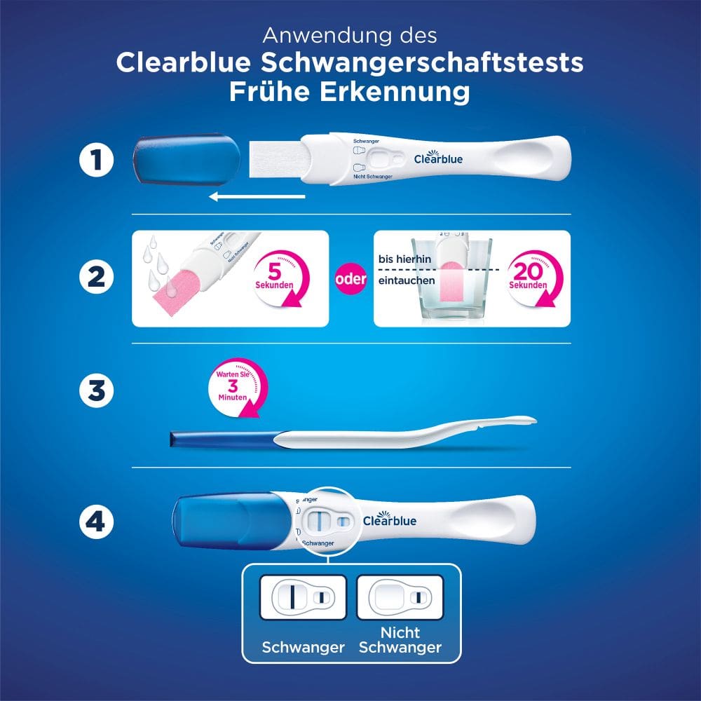 Clearblue Schwangerschaftstest 6 Tage früher 1 St Test