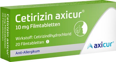 Cetirizin axicur 10 mg  20 St Filmtabletten