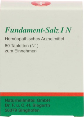 FUNDAMENT Salz I N Tabletten 80 St Tabletten