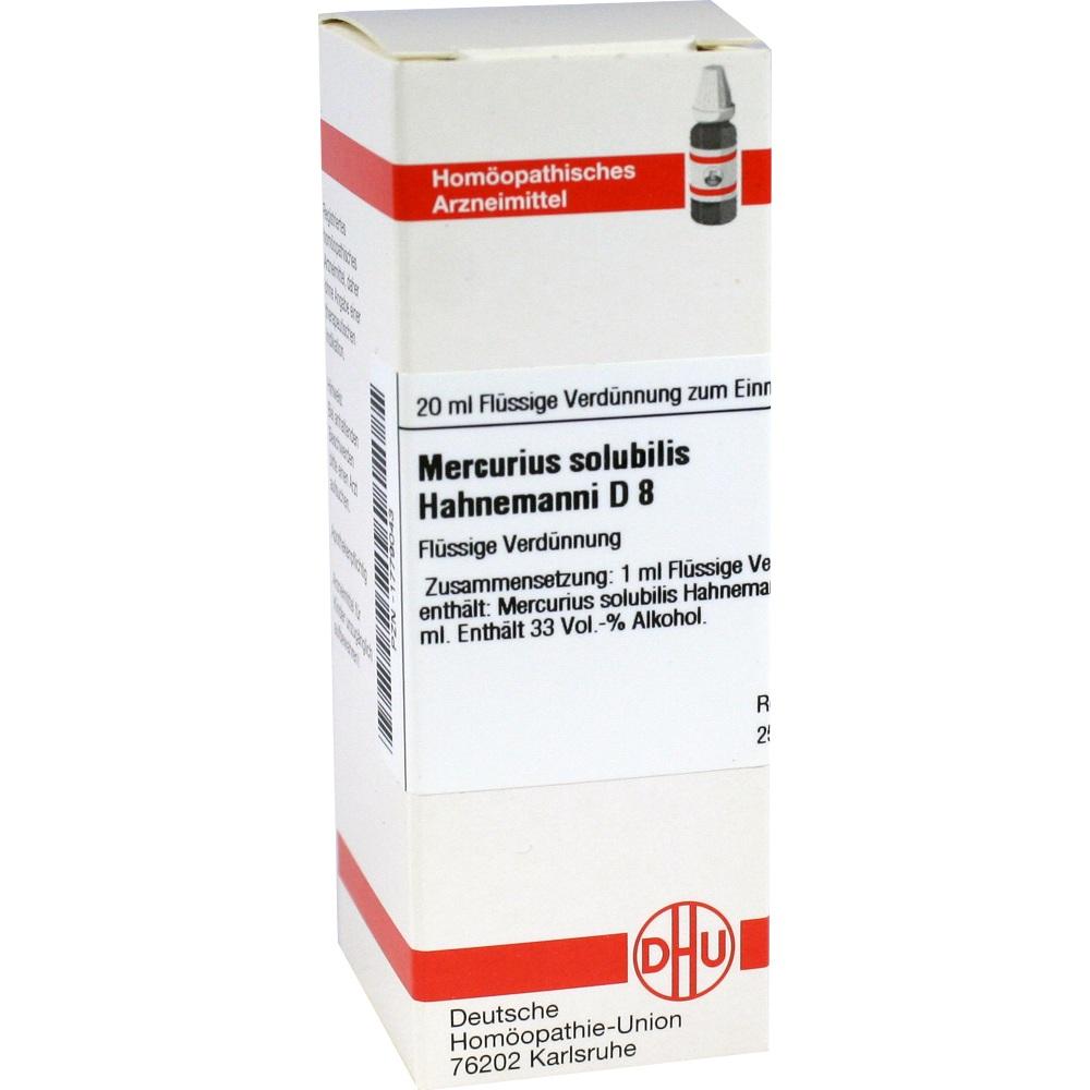 MERCURIUS SOLUBILIS Hahnemanni D 8 Dilution 20 ml Dilution