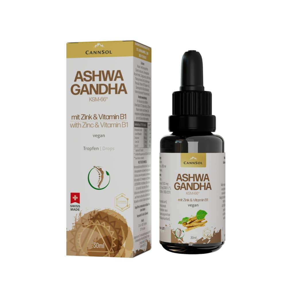 CANNSOL ASHWAGANDHA mit Zink & Vitamin B1 30 ml Tropfen zum Einnehmen | 30 ml Tropfen zum Einnehmen | 1198.33 EUR / 1000 Milliliter | 07640466731662