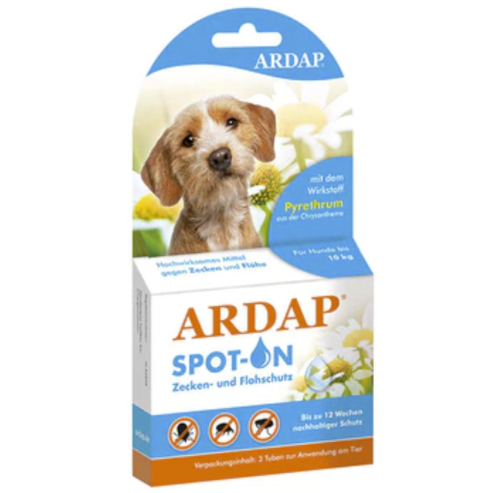 ARDAP SPOT-ON Zecken- und Flohschutz für Hunde bis 10 kg 3 St