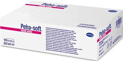 PEHA-SOFT nitrile white Untersuchungshandschuhe unsteril L 100 St Handschuhe