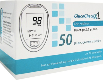 GLUCO CHECK XL Blutzuckerteststreifen 50 St Teststreifen