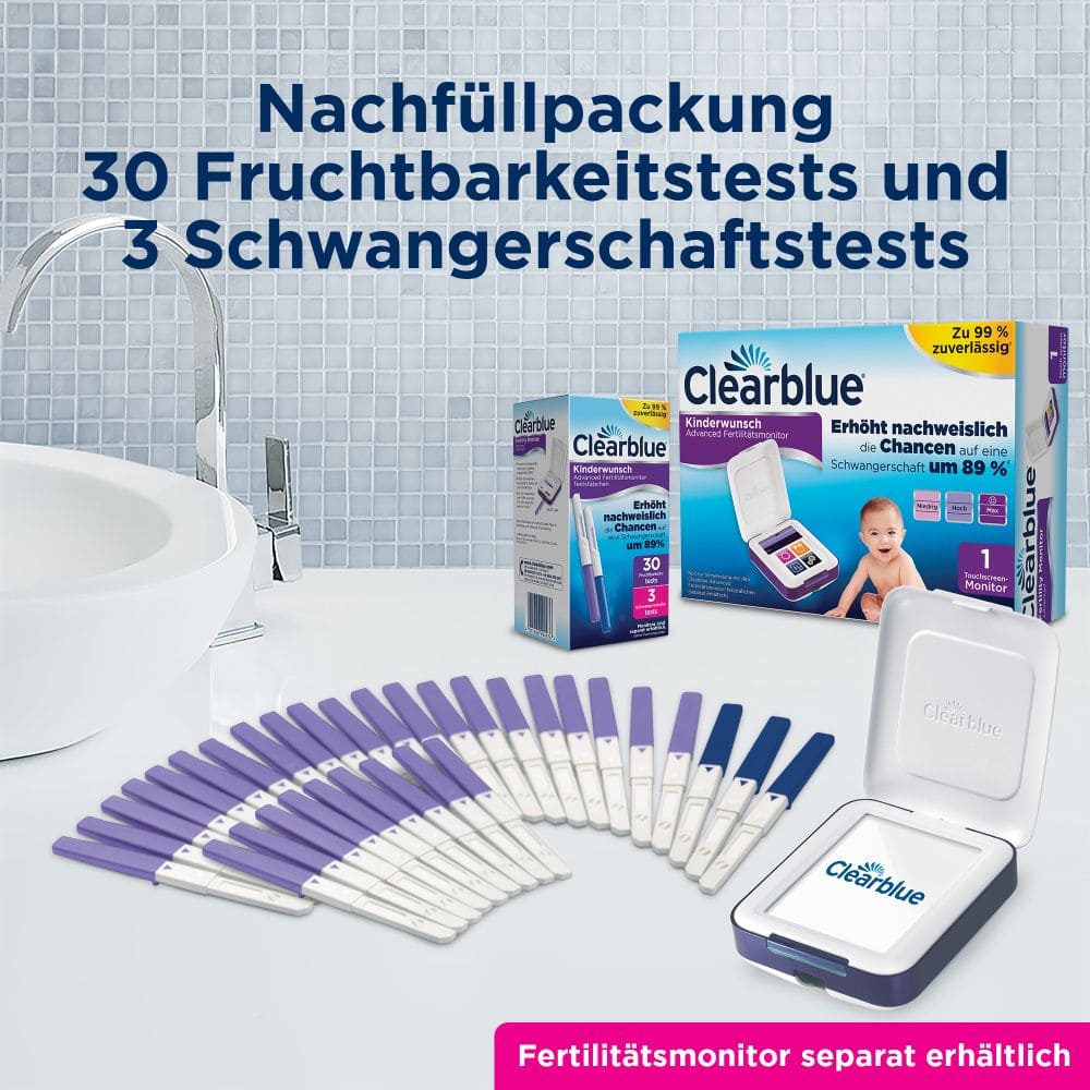 Clearblue Fertilitätsmonitor Teststäbchen 33 St Teststäbchen