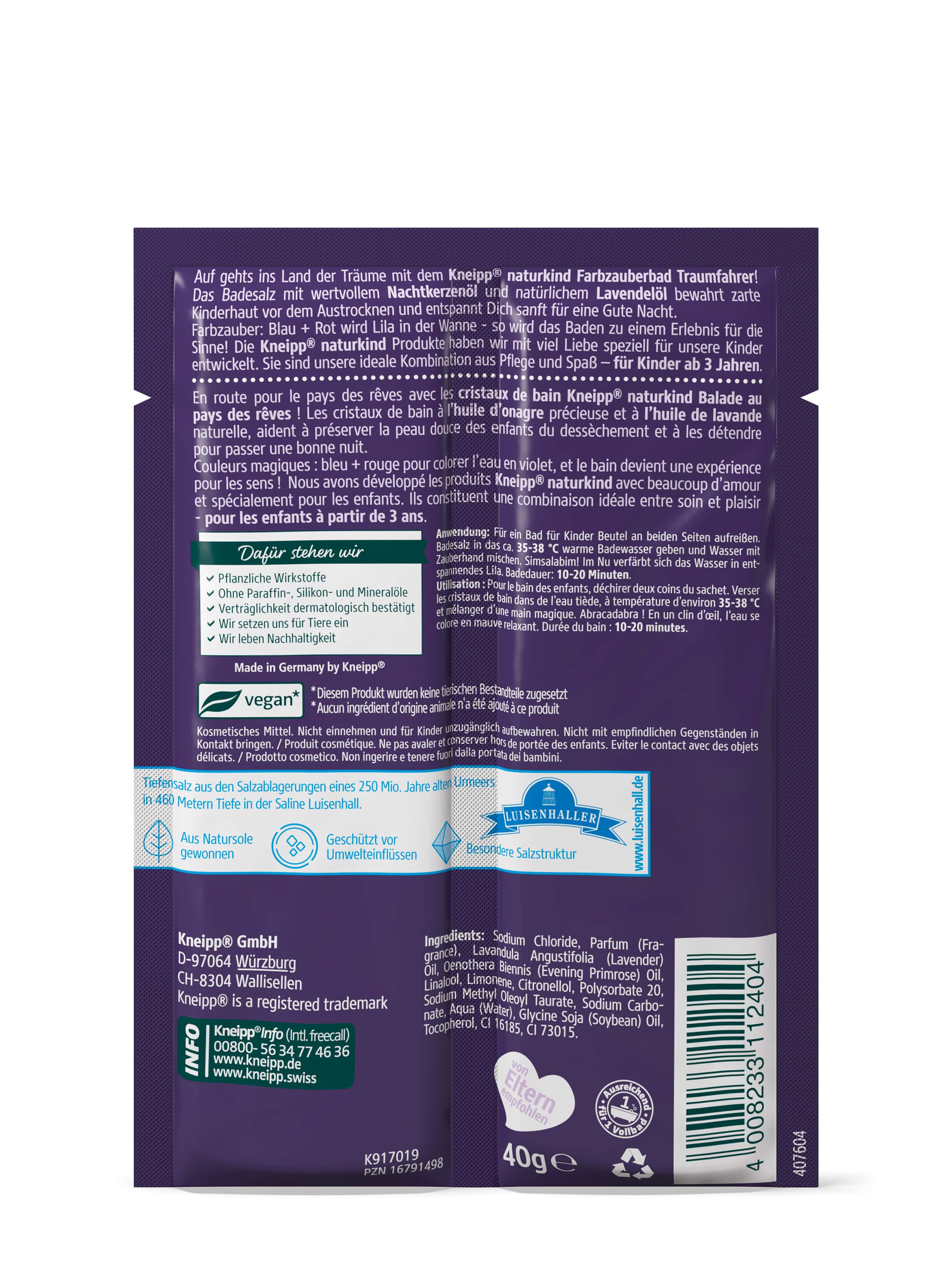 Kneipp Naturkind Farbzauberbad 40 g Salz