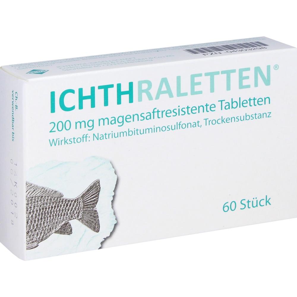 Ichthraletten 200 mg magensaftresistente Tabletten 60 St Tabletten magensaftresistent