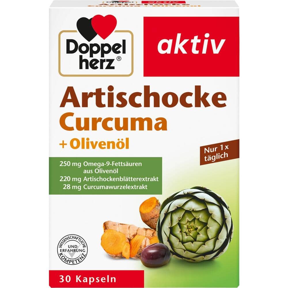 Doppelherz aktiv Artischocke + Curcuma + Olivenöl 30 St Kapseln