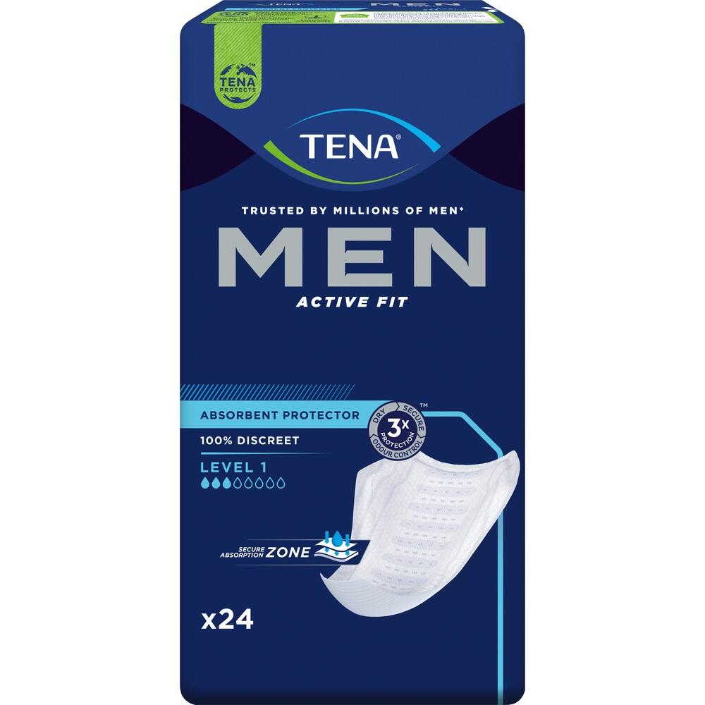 TENA MEN ACTIVE FIT LEVEL 1 Absorbent Protector 6X24 St