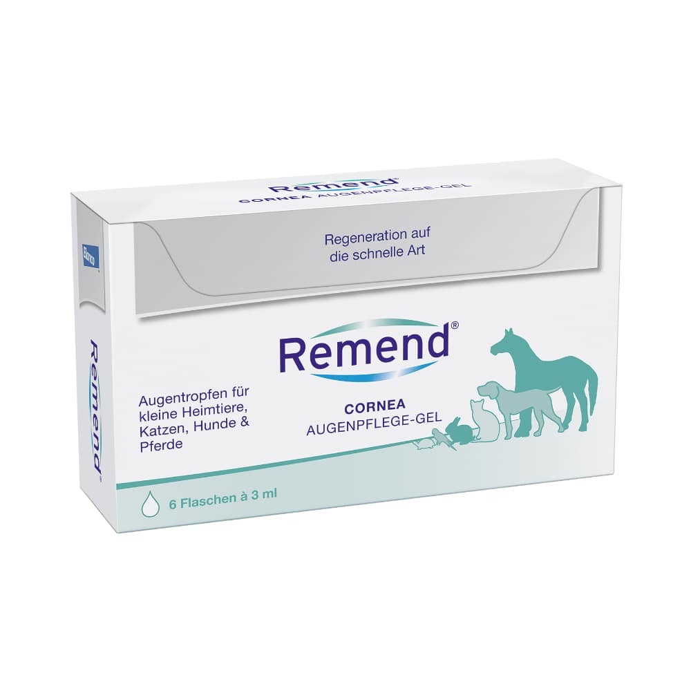 Remend CORNEA AUGENPFLEGE-GEL für Hunde/Katzen/Pferde 6X3 ml Augentropfen