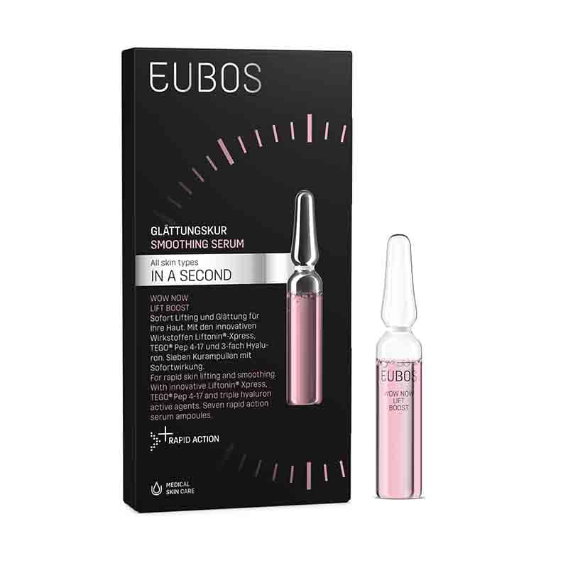 EUBOS IN A SECOND WOW NOW LIFT BOOST GLÄTTUNGSKUR 7X2 ml Ampullen