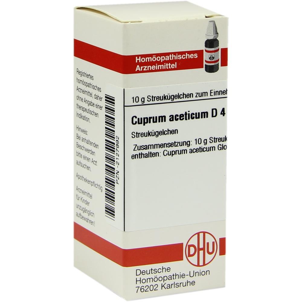 CUPRUM ACETICUM D 4 Globuli 10 g Globuli