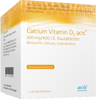 Calcium Vitamin D3 acis 500mg/400 I.E. 120 St Kautabletten