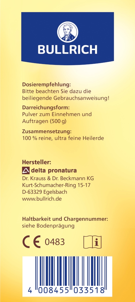 BULLRICHS Heilerde Pulv.z.Einnehmen u.Auftragen 500 g Pulver