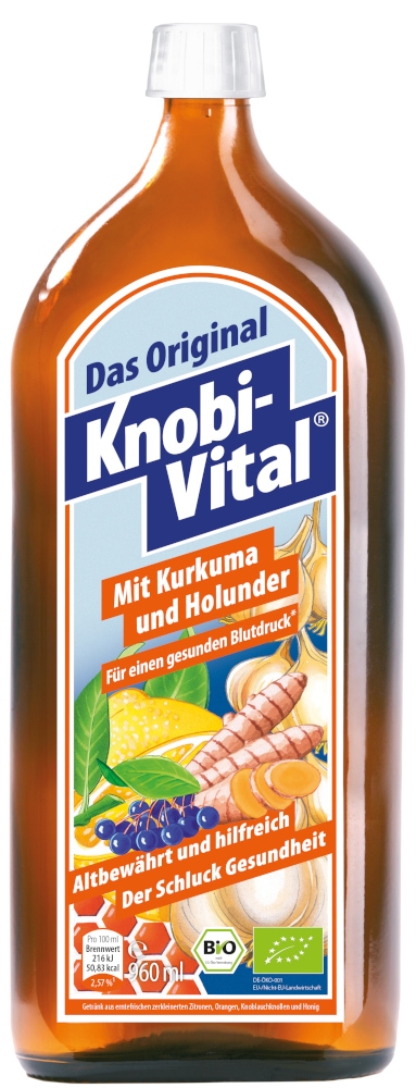 KnobiVital Kurkuma und Holunder Bio 960 ml Flüssigkeit