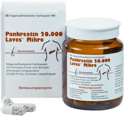 PANKREATIN 20.000 Laves Mikro magensaftres.Kapseln 50 St Kapseln magensaftresistent