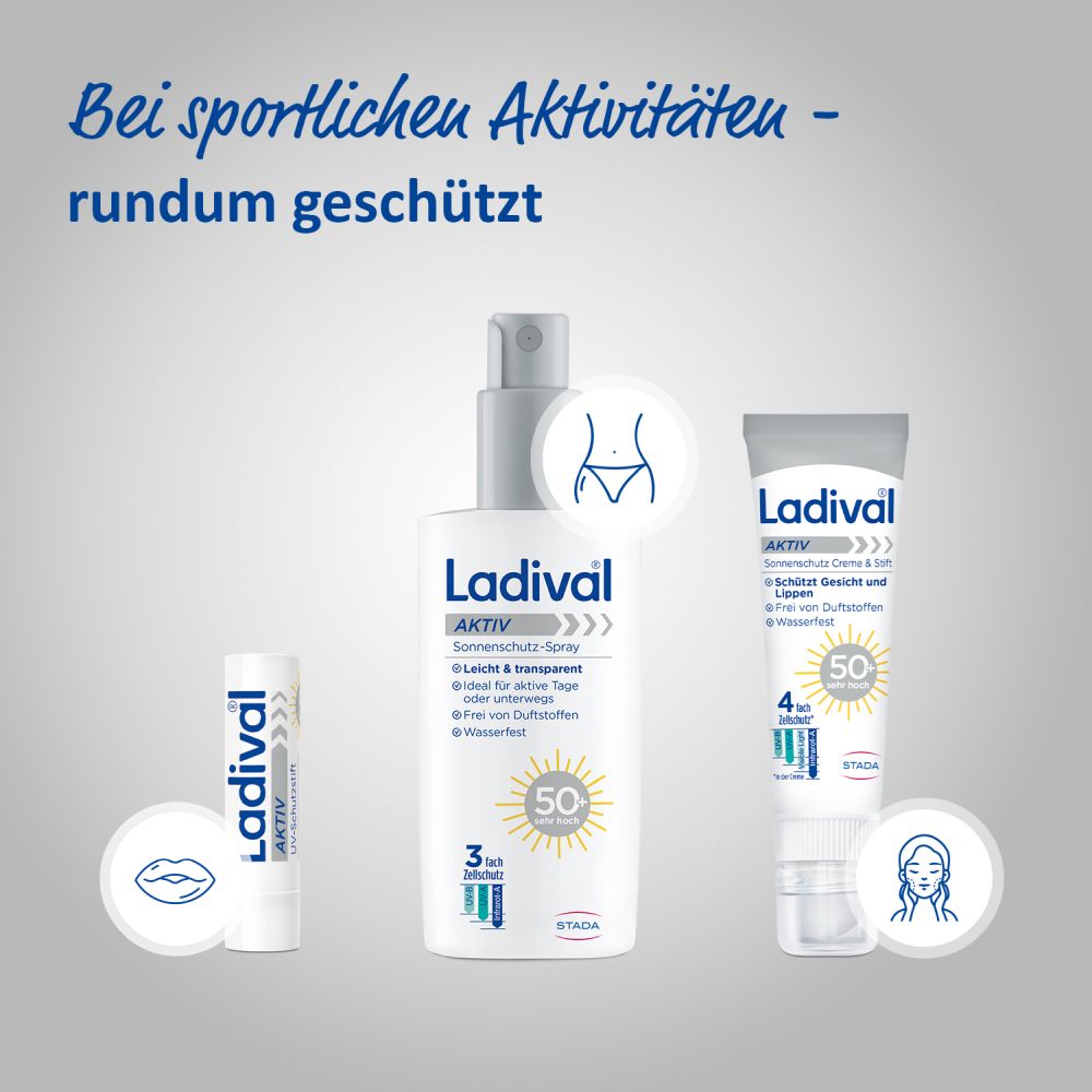 Ladival AKTIV Sonnenschutz Creme & Stift LSF 50+ 30 ml Creme