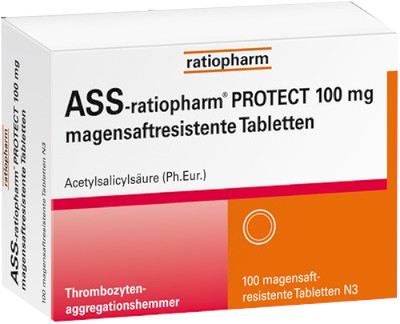 ASS-ratiopharm PROTECT 100 mg  100 St Tabletten magensaftresistent