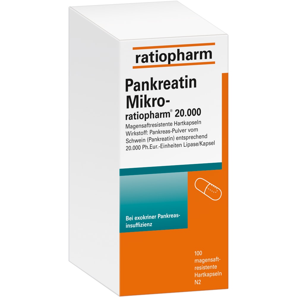 Pankreatin Mikro-ratiopharm 20000 100 St Kapseln magensaftresistent