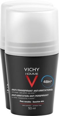 VICHY HOMME Deo Roll-on für sensible Haut 48h DP  2X50 ml Stifte